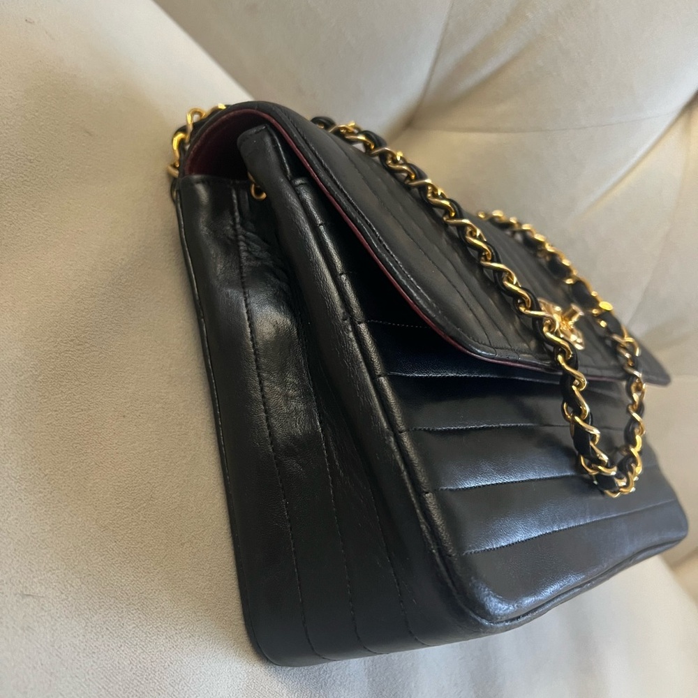 Chanel mademoiselle Lambskin 24k Gold Plated hardware Flap - Picture 5 of 14